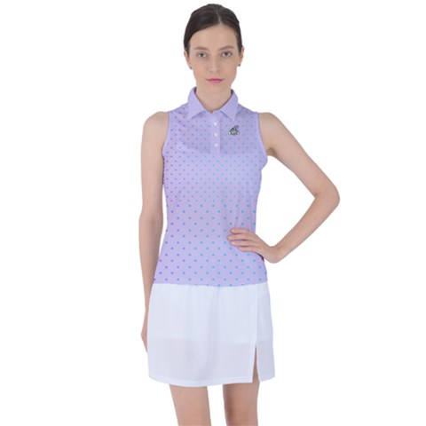 Pastel Purple Dots Ladies Polo - C3P Golf