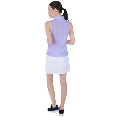 Pastel Purple Dots Ladies Polo - C3P Golf